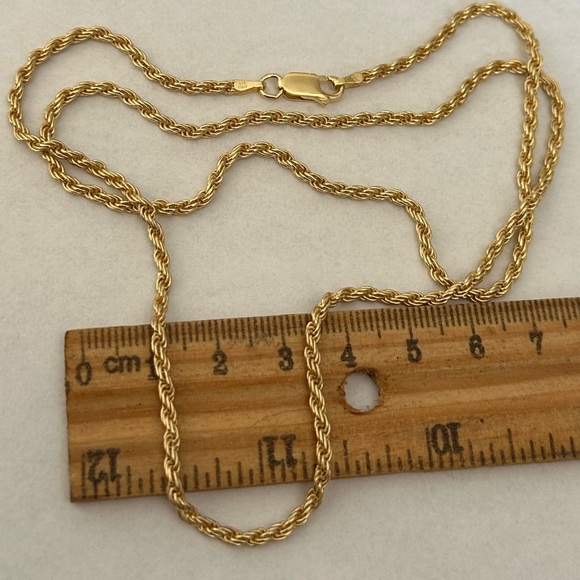 Unisex 2mm 925 silver rope chain necklace 21.75 inches - Picture 3 of 3